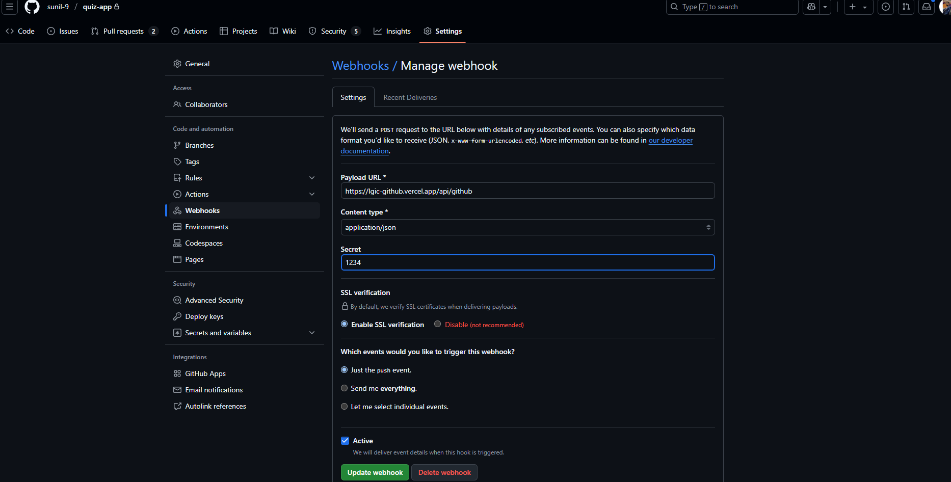 Add Webhook